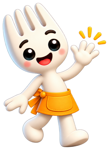 Forkie, Forkd's mascot, waving
